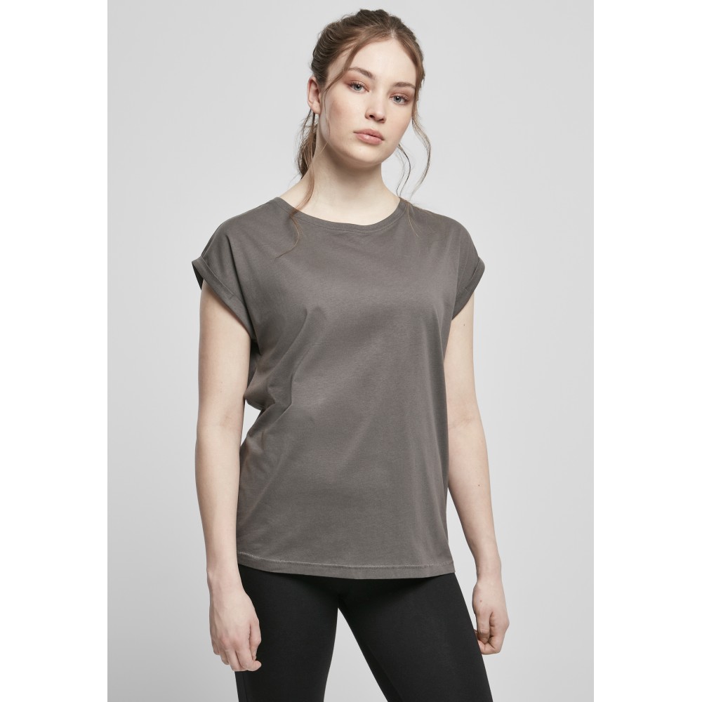 Urban Classics - Extended Shoulder Dames Tshirt - Grijs
